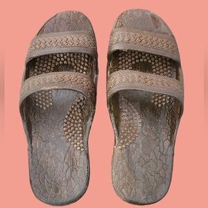 Source Unknown Brown Textured Sandals